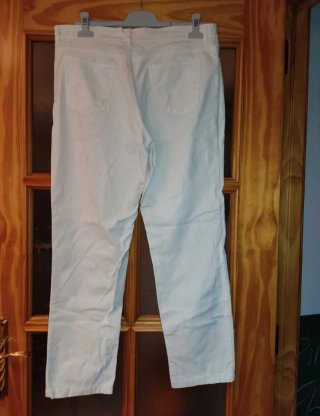 Pantalón vaquero blanco mujer T-48
