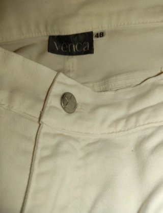 Pantalón vaquero blanco mujer T-48