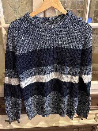 Jersey Bershka rayas azul y blanco Talla M