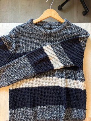 Jersey Bershka rayas azul y blanco Talla M