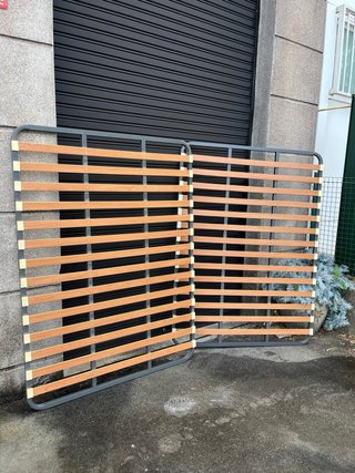 2 Somieres 135cm Metal y Madera