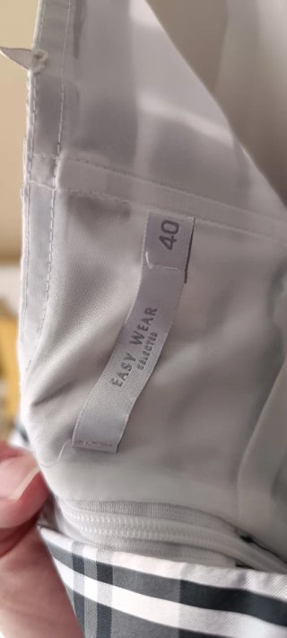 Vestido de cuadros blanco y negro