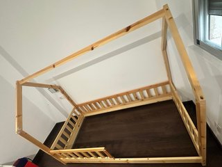 Cama Montessori Individual Madera Natural