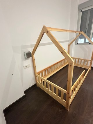 Cama Montessori Individual Madera Natural