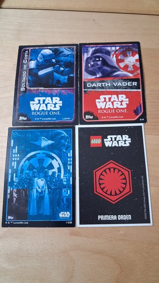 Lote 20 Cromos Cartas Star Wars
