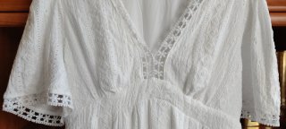 Vestido blanco largo talla L