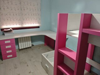 Cama tren con escritorio