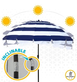 Sombrilla de playa antiviento Aktive Max Air, 240