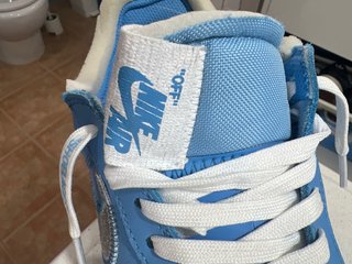 Nike Air Force 1 x Off-White Blu Argento