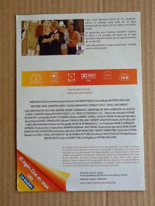 DVD Bailamos? Richard Gere Jennifer Lopez