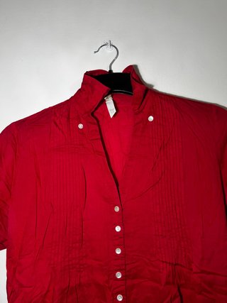 Blusa Roja Stradivarius Manga Corta XL