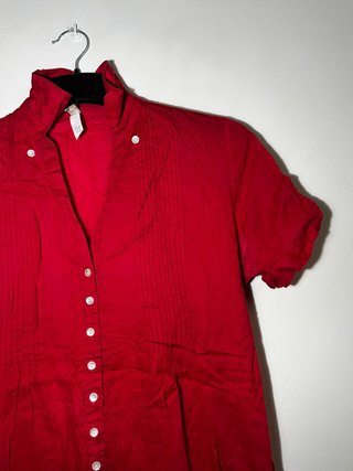 Blusa Roja Stradivarius Manga Corta XL