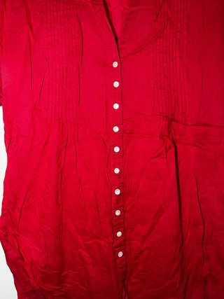 Blusa Roja Stradivarius Manga Corta XL