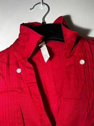 Blusa Roja Stradivarius Manga Corta XL