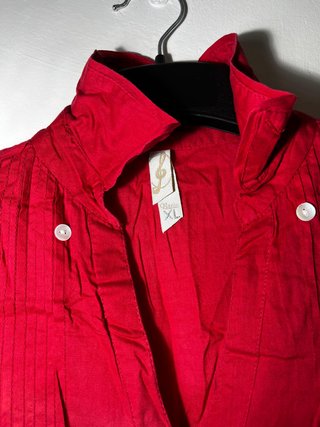 Blusa Roja Stradivarius Manga Corta XL