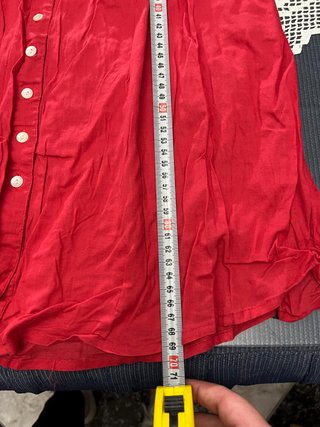 Blusa Roja Stradivarius Manga Corta XL