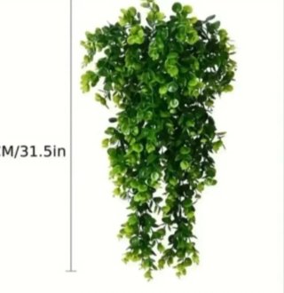 4 Plantas Artificiales Colgantes Verdes
