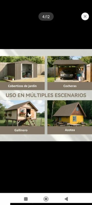 12 Paneles Acero Galvanizado