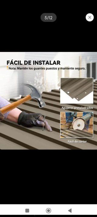 12 Paneles Acero Galvanizado