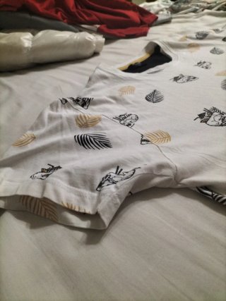 Camiseta Inside Estampada Calaveras Hojas XL