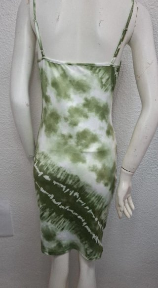 Vestido verde y blanco