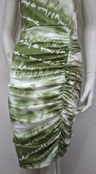 Vestido verde y blanco