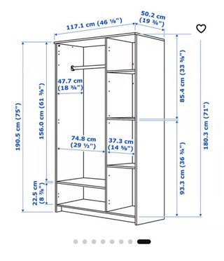Armario Ikea BRIMNES Blanco