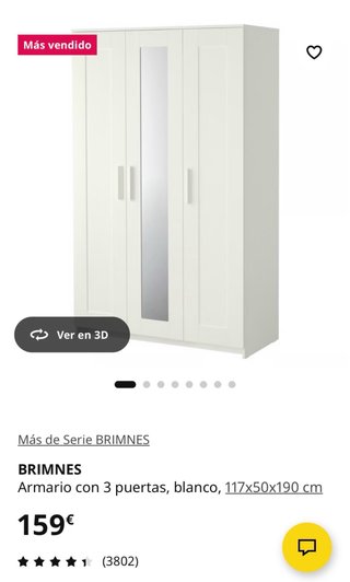 Armario Ikea BRIMNES Blanco