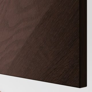 HEDEVIKEN IKEA PUERTA MARRÓN OSCURO CHAPA DE ROBLE