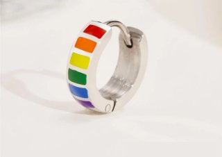 Pendiente Aro Arcoíris lgtbi Hombre Mujer