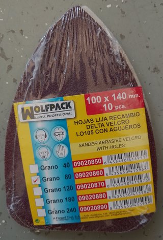 3 paquete lija DELTA G.40-80-120