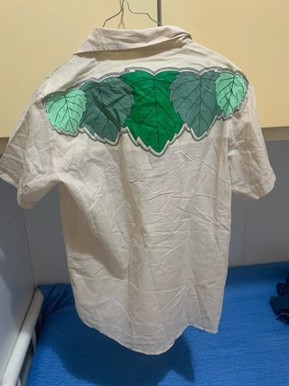 Camicia vintage beige e verde