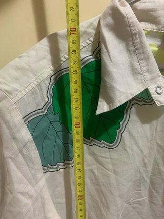 Camicia vintage beige e verde