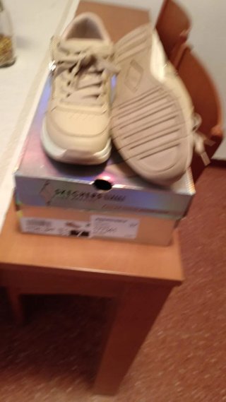 Zapatillas Skechers Beige Doradas Mujer Talla 37