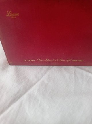 Caja Reloj Omega Cuero Rojo Años 60