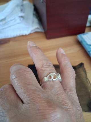 Anillo Plata Infinito Corazones