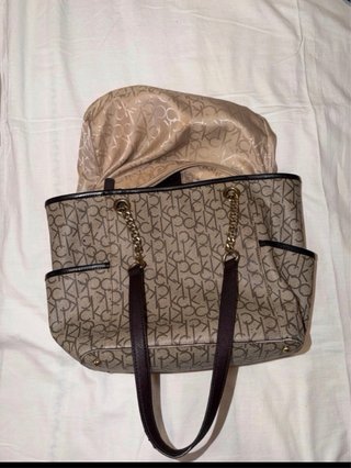 Bolso Tote Calvin Klein Beige y Marrón