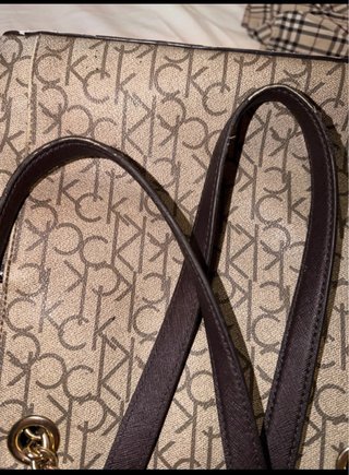Bolso Tote Calvin Klein Beige y Marrón