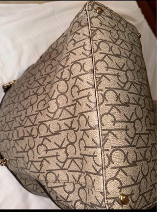 Bolso Tote Calvin Klein Beige y Marrón