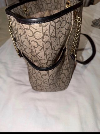 Bolso Tote Calvin Klein Beige y Marrón