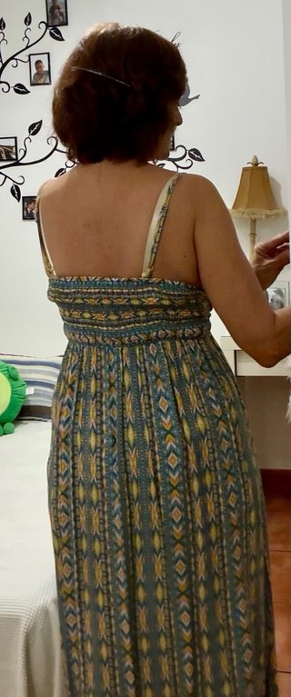 Vestido largo estampado