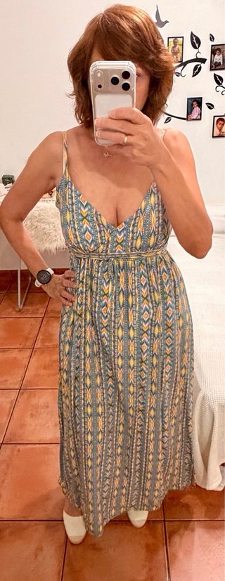 Vestido largo estampado