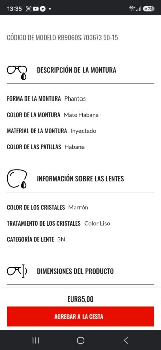 Gafas de sol Ray-Ban RB9060S Marrones