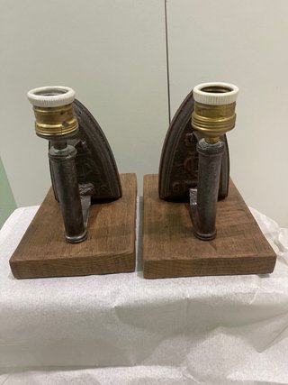 Lámparas de mesa vintage plancha