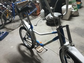 Bicicleta Clásica 20 pulgadas Azul y Blanca
