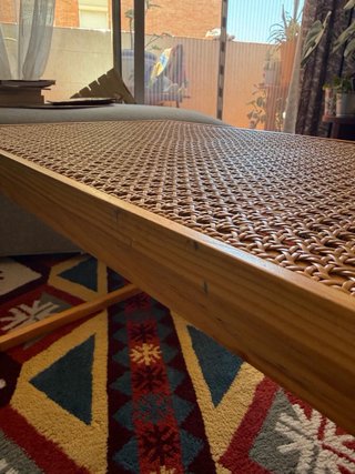 Mesa de centro ratán y madera Riolut