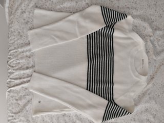 Jersey Brownie Rayas Blanco Talla XS