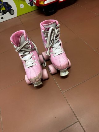 Patines 4 ruedas rosas infantiles