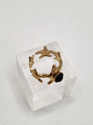 Anillo Acero Quirúrgico Chapado Oro ajustable