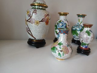 Set 5 Vasetti Cloisonné Fiori